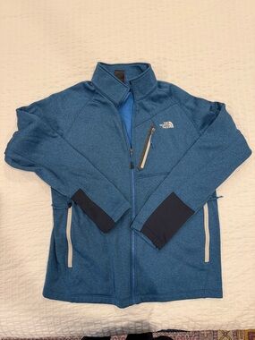 The North Face Teal-Blue Zip-Up Fleece Jacket